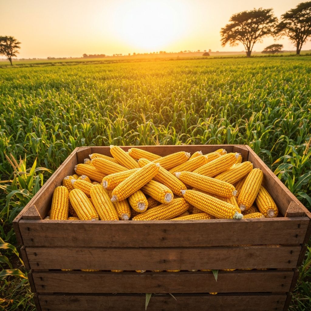 Freshly harvested maize